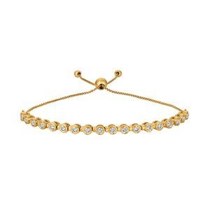 0.75 Carat Bolo Diamond Bezel Set Bracelet 14K